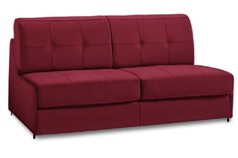 Canapé lit compact 2-3 places Intenso - Convertible express 120 cm - Cuir bordeaux - Matelas 16 cm_0