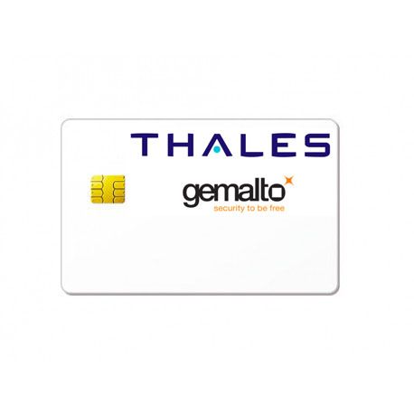 Carte à puce contact THALES IDPRIME, pour accès logique (gestion accès ordinateur, gestion restaurant entreprise)_0