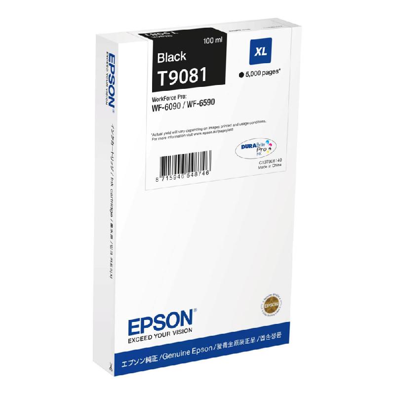 CARTOUCHE D'ENCRE ORIGINALE XL GRANDE CAPACITE EPSON T9081 (C13T908140) - NOIR