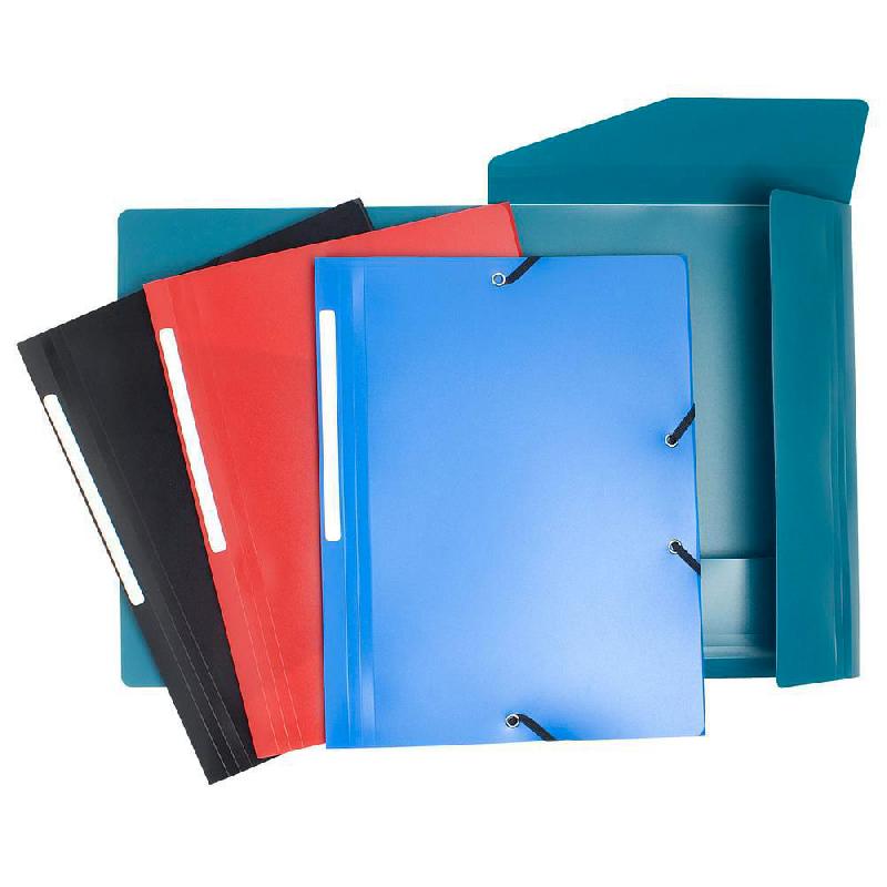 CHEMISE BOX A ELASTIQUE EXACOMPTA - EN POLYPROPYLENE OPAQUE - A4 - GRANDE CAPACITE - DOS 2,5 CM - COLORIS ASSORTIS - LOT DE 10