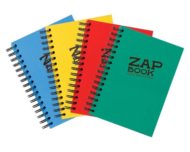Clairefontaine Lot de 5 Cahier spiralé Zap Book de 160 feuilles de papier croquis blanc, 80 g/m², A5, assortis - 3329680835502_0