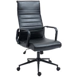CLP Chaise de bureau Kolumbus cuir véritable Noir / Noir - noir cuir 319173_0