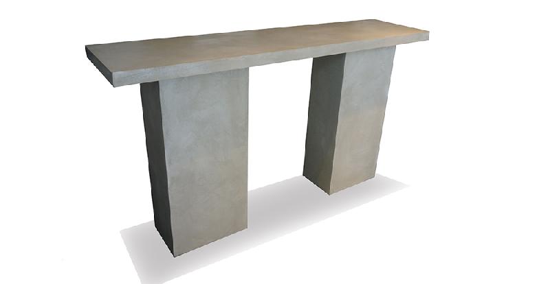 Console de bar double socle beton cire_0