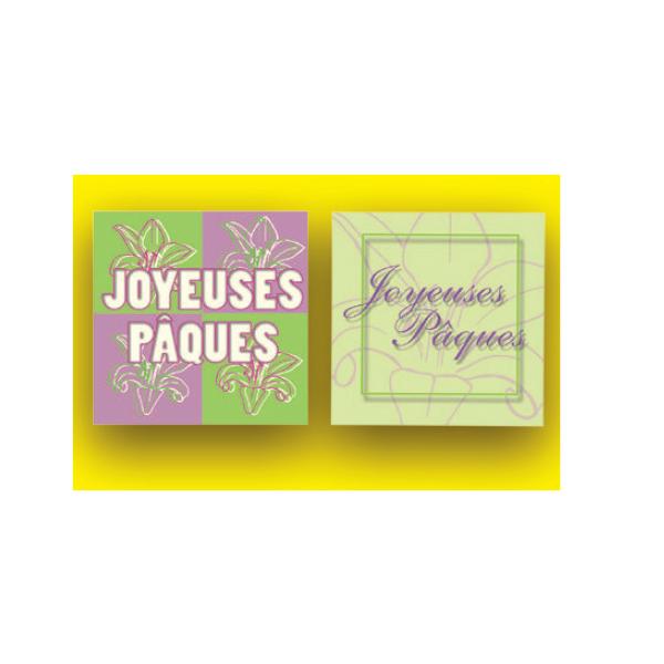 DÉCORATION GÂTEAUX CARRÉ JOYEUSES PÀQUES