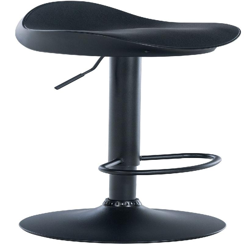Décoshop26 - Tabouret de bar en synthétique noir et plastique avec repose-pieds design moderne TDB10578 - noir 3000421169604_0