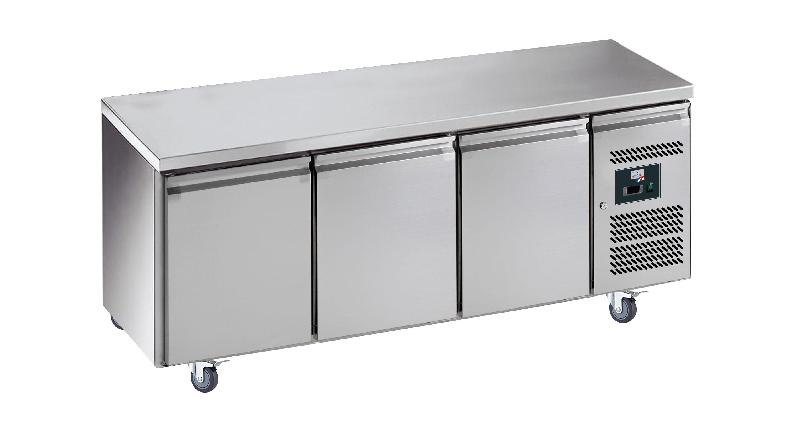 Desserte réfrigérée inox -2/+8°c gaz r600 avec 3 portes grilles 430... - PSNACK3100TN_0