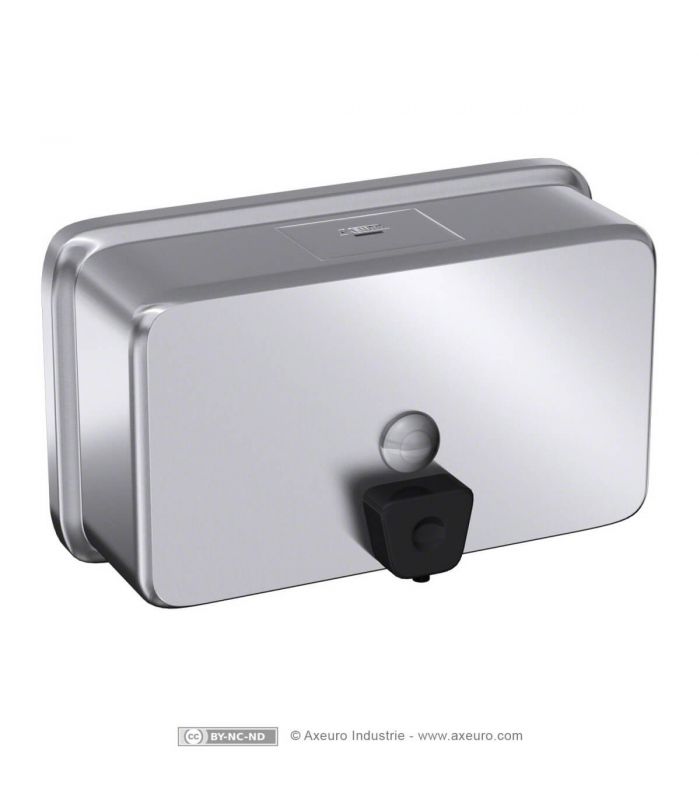 Distributeur de savon horizontal - Axeuro Industrie - AX9403 - Inox 304 brossé poli satiné HyperPolish_0