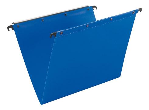LOT DE 10 - DOSSIER SUSPENDU POUR TIROIRS POLYPROPYLÈNE OPAQUE ULTIMATE ELBA FOND 80 MM BLEU