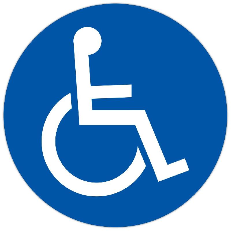 Exacompta - Réf. 67113E - 1 Panneau polypropylène non adhésif Parking réservé handicapé - Diamètre 30 cm - Bleu - bleu plastique 67113E_0