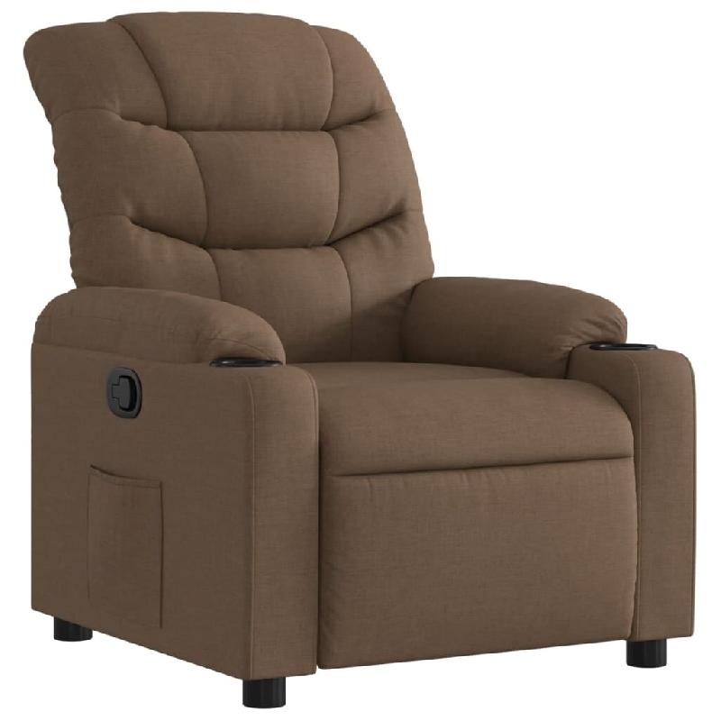 Fauteuil inclinable Marron Tissu Modèle Rermoniax - 374151_0