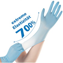 GANT EN NITRILE SAFE SUPER STRETCH, XL BLEU - BOÎTE DE 100 GANTS - LOT DE 3
