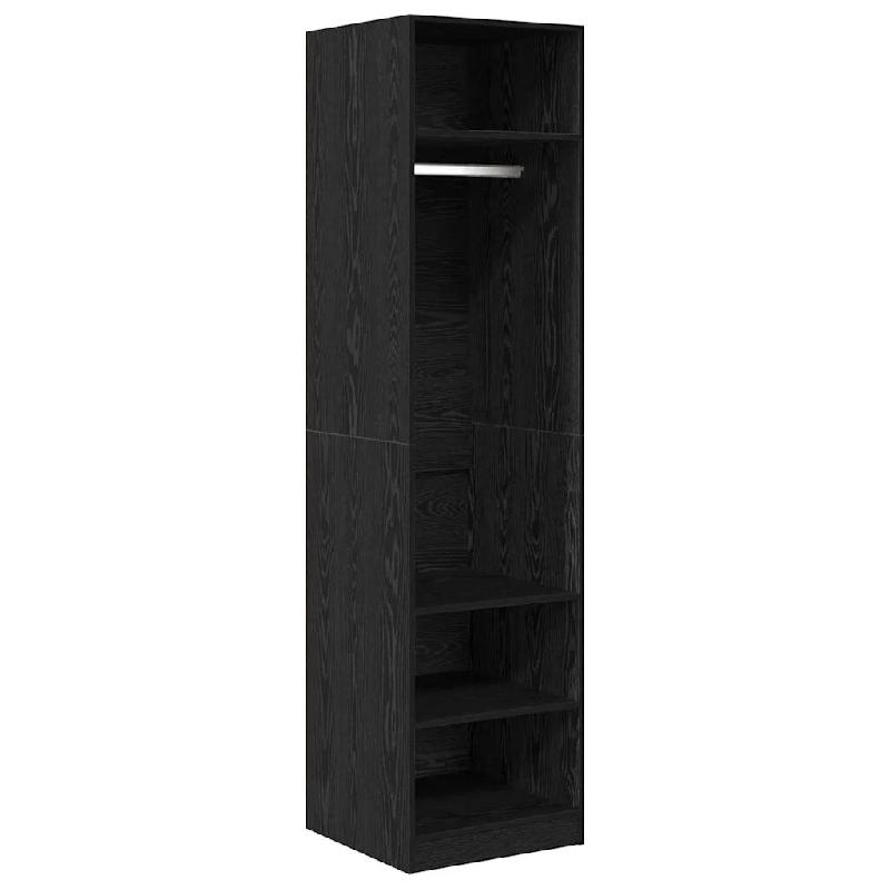 Helloshop26 - Armoire moderne minimaliste rangement intérieur 50 x 50 x 200 cm en bois d'ingénierie chêne noir 02_0052446 - noir Bois manufacturé_0