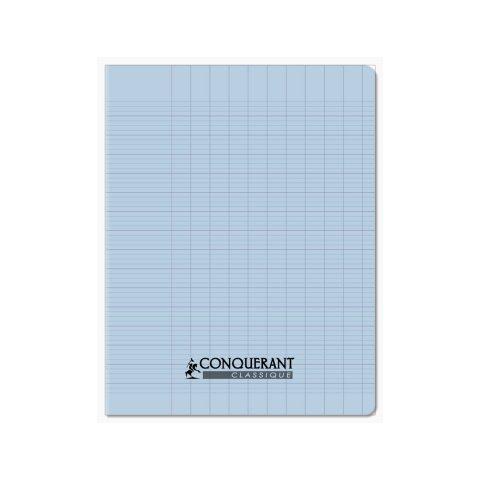 LOT DE 15 - CAHIER CONQUERANT POPLYPROPYLENE PAPIER VELIN EXTRA PASTEL 17X22 CM 96 PAGES PIQURE 90G BLEU PASTEL