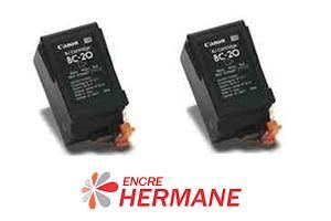 LOT DE 2 CARTOUCHES COMPATIBLE CANON BC20 NOIRE