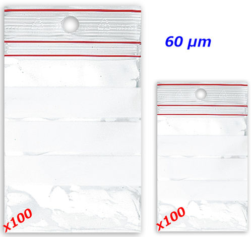 LOT DE 200 SACHETS DE PRÉLÈVEMENT AMIANTE POUR ENVOI EN LABORATOIRE, ÉPAISSEUR 60ΜM