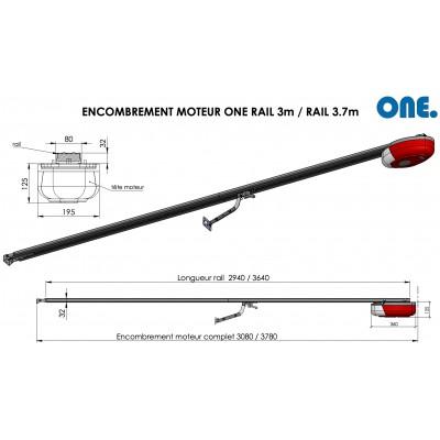 Motorisation ONE 600 D - SPADONE pour portes de garage sectionnelles et basculantes, puissance 600N_0