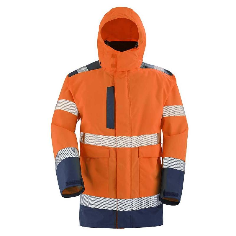 Parka haute visibilité 4 en 1 - L - Jaune fluo/Vert - ISO 20471 classe 3 - Bandes segmentées et doublure amovible_0