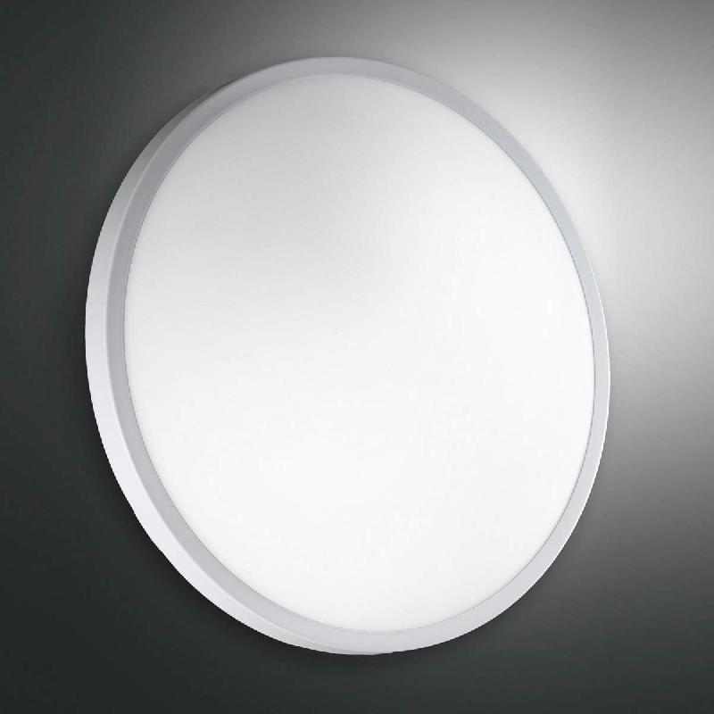 FABAS LUCE PLAFONNIER ET APPLIQUE MURALE PLAZA EN VERRE 41 CM BLANC
