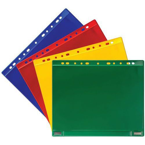 POCHETTE SOUPLE PERFORÉE RECTO-VERSO - ROUGE - TARIFOLD