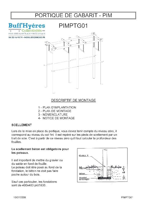 Portique de gabarit Parcours d'incitation à la marche - Structure en pin, trapèze en alu, chaînes galvanisées, main-courante tube alu_0