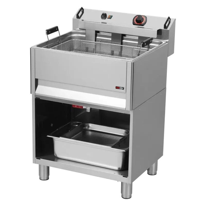 RM GASTRO Friteuse électrique 0,5 kW/l, 30 l TOP avec robinet de vidange 400 V REDFOX - FE 60 T/P - REDFOX - 0615402891493_0