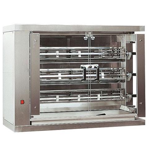 Rôtissoire verticale électrique - 3 broches - 18 poulets | MCM - 3EEN-L_0