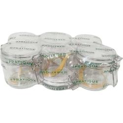 Set de 6 bocaux en verre à armature 350 ml Le Pratique - 3700206411880_0