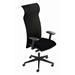 Siège de bureau ergonomique Net@Work Noir - haut dossier en résille, assise en tissu, référence 101301_0