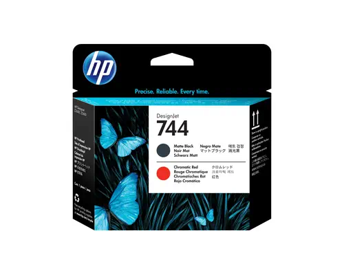 Tête d'impression DesignJet HP 744 noir mat/rouge chromatique_0