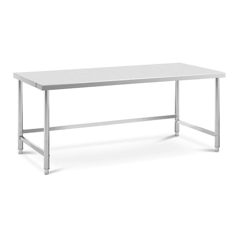 TABLE DE TRAVAIL ACIER INOXYDABLE INOX - 200 X 90 CM - CAPACITÉ DE 100 KG - PROFESSIONNEL 14_0005121_0
