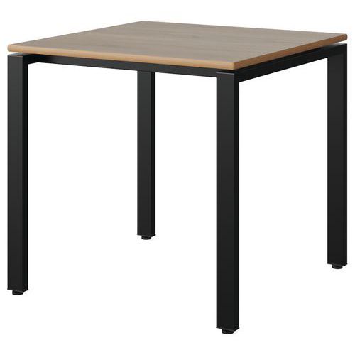 TABLE MALIBU 80X80 T6 SOUDÉ STR ALAI CHÊNE 1146/NOIR 9005 - MANUTAN EXPERT