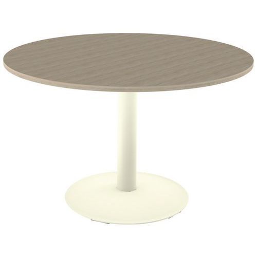 TABLE MANO Ø100 T6 - STRATIF ABS CHÊNE BORDALINO/BEIGE 1013 - MOBIDECOR