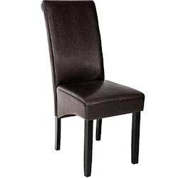 Tectake Chaise aspect cuir - cappuccino -400555 - marron matière synthétique 400555_0
