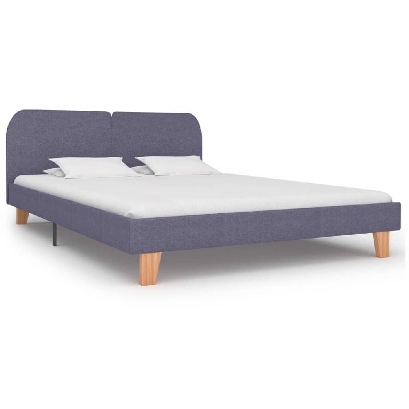VidaXL Cadre de lit sans matelas gris clair tissu 180x200 cm Modèle Vervelis - 280875_0