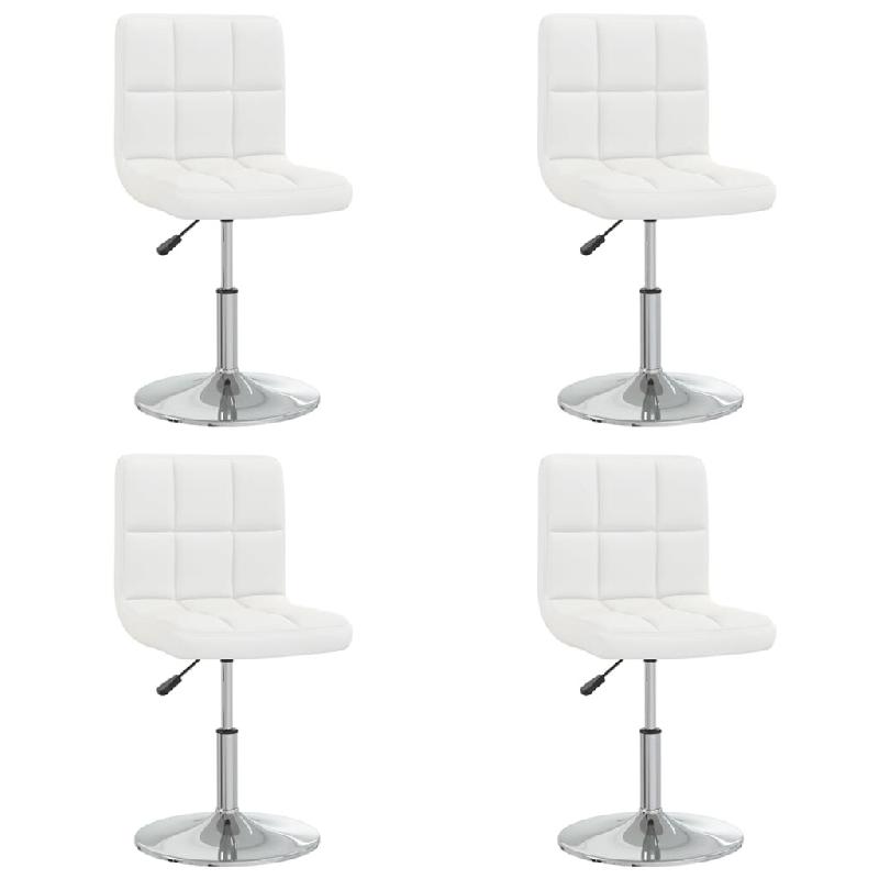 VidaXL Chaises à manger lot de 4 blanc similicuir Modèle Calypso Royale - 334189_0