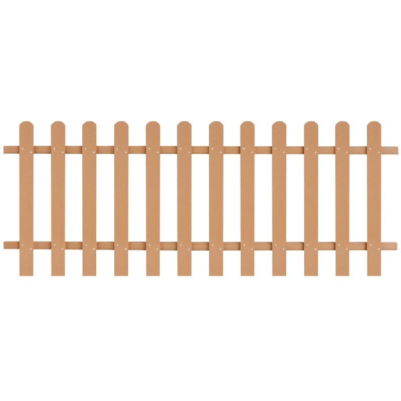 Vidaxl clôture à piquets wpc 200x80 cm 42823