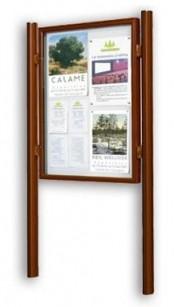 Vitrine extérieure 1000 battante - design sobre avec profilé épais - dimensions A4, cadre alu anodisé ou peint_0