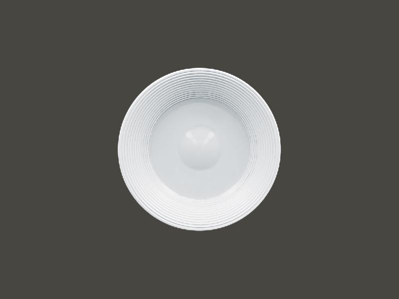 SOUS TASSE À BOUILLON ROND BLANC PORCELAINE Ø 19 CM EVOLUTION RAK