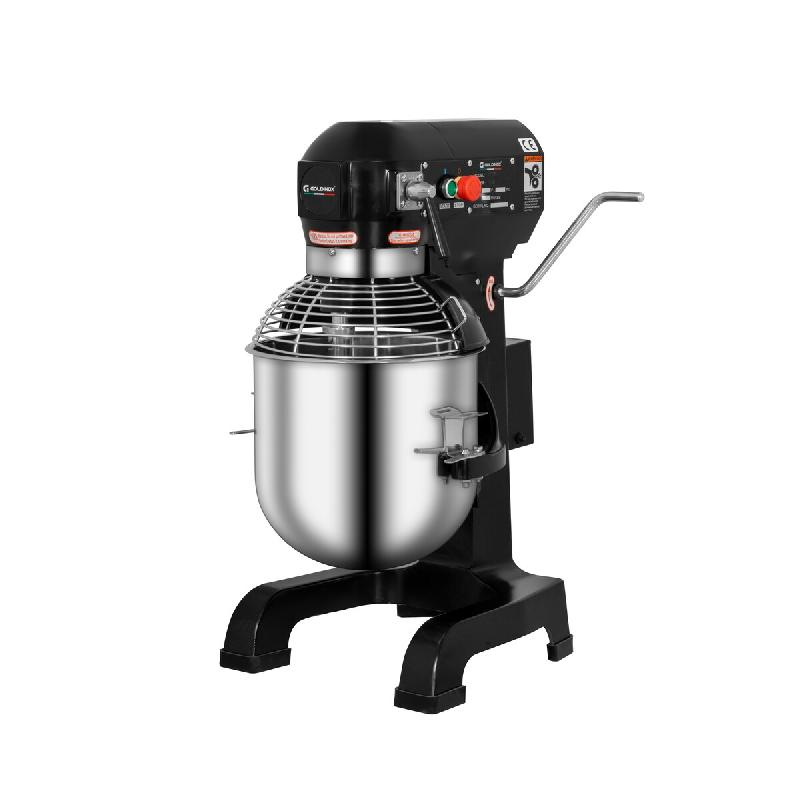 Batteur planétaire noir 10 Litres (3 vitesses) avec 3 accessoires PREMIUM - GOLDINOX - inox 3701770822232_0