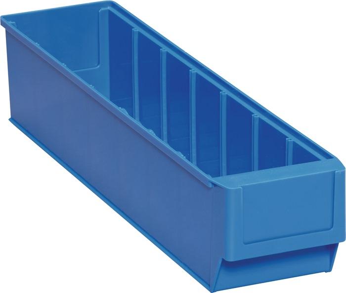 Boîte de rangement pour étagère - PROMAT - L400 x l91 x H81 mm - Polypropylène bleu - Résistante aux acides et huiles_0