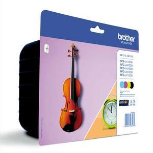 Brother - Pack de 4 cartouches jet d'encre couleurs HC LC127XLVALBP - Compatibles avec DCP-J et MFC-J_0