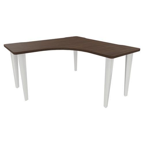 BUREAU EVIDENCE SYMÉTRIQUE 140X140 NOYER/BLANC - VINCO