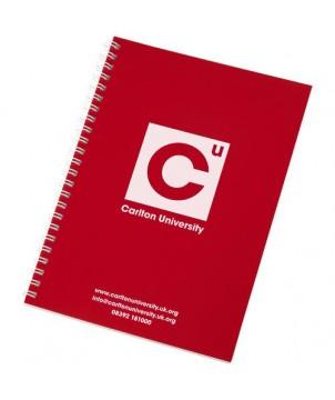 CARNET À SPIRALES A5 ROTHKO ROUGE ET BLANC 100 PAGES - CARNETS PUBLICITAIRES PERSONNALISÉS