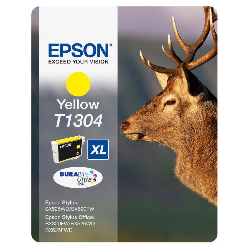 CARTOUCHE EPSON T1304 - JAUNE - HAUT RENDEMENT 1000 PAGES