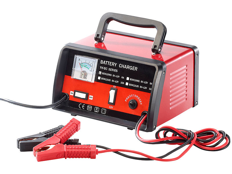 Chargeur de batterie industrielle Lescars - 6V et 12V, puissant et sûr pour batteries plomb-acide_0