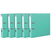 LOT DE 5 CLASSEURS À LEVIER - DOS DE 80MM - MÉCANIQUE PREM'TOUCH - FORMAT À CLASSER A4 - EXTÉRIEUR EN POLYPROPYLÈNE / INTÉRIEUR EN P OLYPROPYLÈNE - BLEU FONCÉ - LOT DE 2