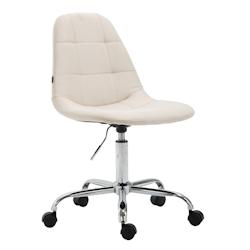CLP Fauteuil de bureau Reims Tissu Crème - beige textile 192485504_0