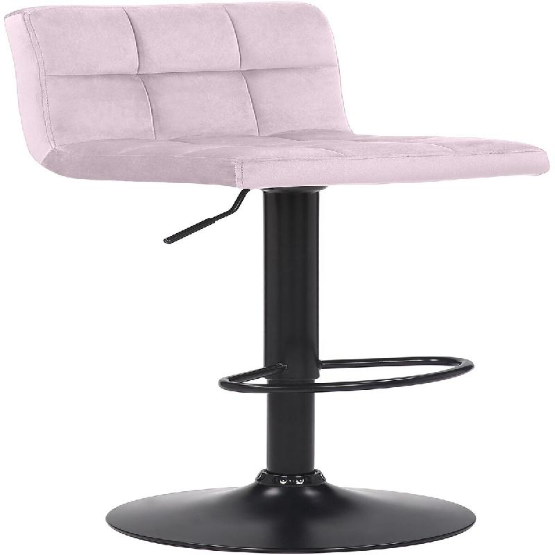 CLP Tabouret de bar Feni en velours Rose - violet textile 324686_0