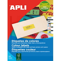 ETIQUETTE D'ADRESSE, 70 X 31 MM, COINS DROITS, JAUNE