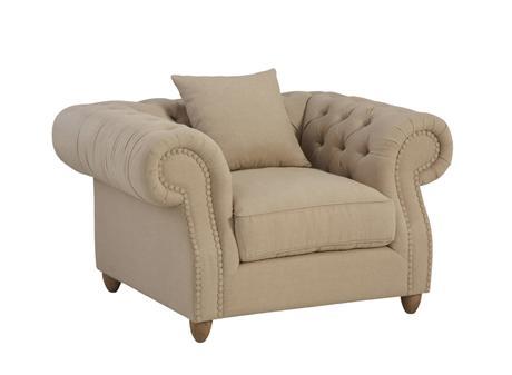 FAUTEUIL 1 PLACE SHEFFFIELD TISSU CAPITONNé